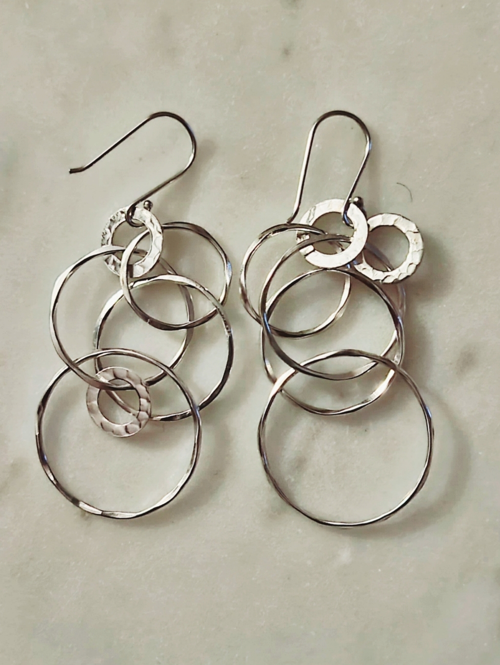 Ippolita Hammered Jet Set Drop Earrings in Sterling Silver